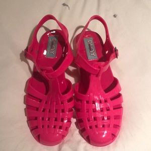 Pink jelly sandals